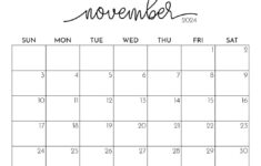 November 2024 Calendars – 50 Free Printables | Printabulls |  Calendar 2024