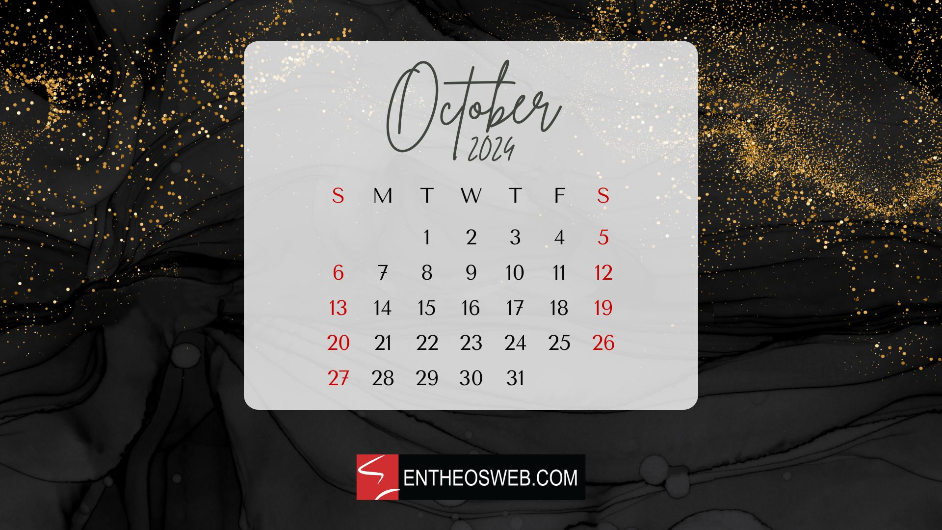 October 2024 Calendar Desktop Wallpaper Backgrounds | Entheosweb | Calendar 2024