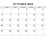 October 2024 Calendar | Free Printable Pdf, Xls And Png | October 2024 Calendar Png