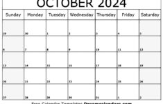 October 2024 Calendar – Free Printable With Holidays And Observances | October 9 2024 Calendar