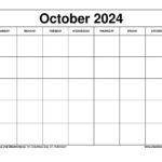 October 2024 Calendar Printable Templates With Holidays | October 2024 Daily Calendar