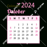 October 2024 Calendar Simple Pink, 2024, October, Calendar Png And | October 2024 Calendar Pink