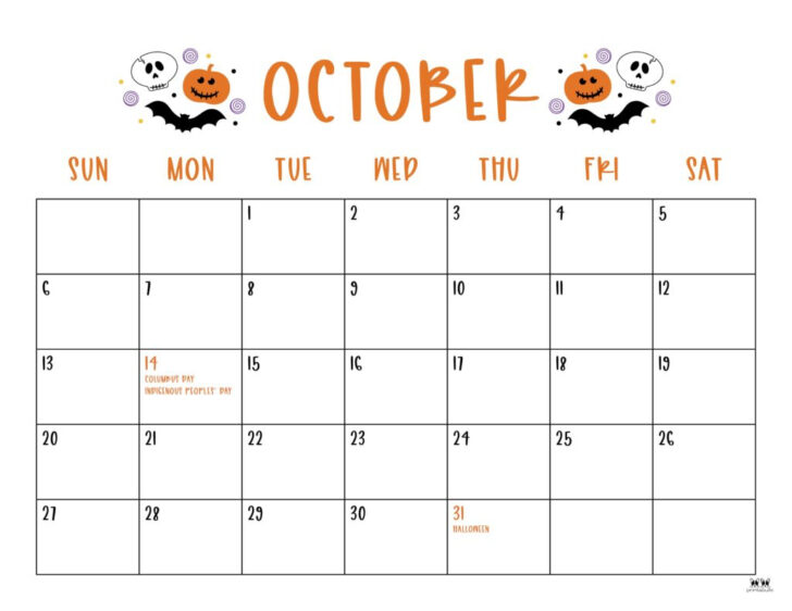 October 2024 Month Calendar Printable | Calendar 2024