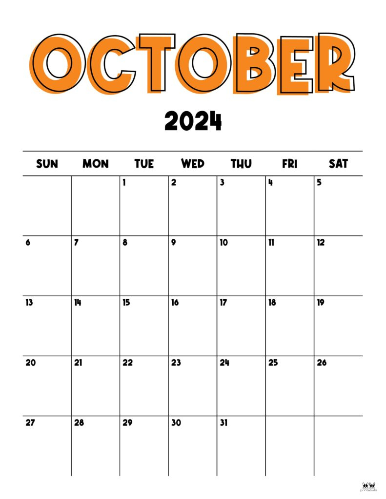 October 2024 Calendars - 50 Free Printables | Printabulls | Calendar 2024