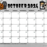 October 2024 Calendars (52 Free Pdf Printables) | October 2024 Calendar Spooky