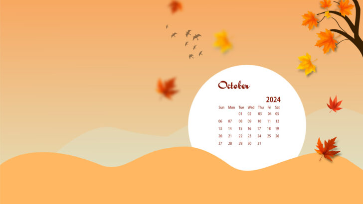 October 2024 Desktop Wallpaper Calendar | Calendar 2024