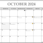 October 2024 Lunar Calendar | Moon Phase Calendar | Full Moon October 2024 Calendar