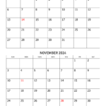 October And November 2024 Calendar | Calendar Quickly | Calendar October November 2024 Printable