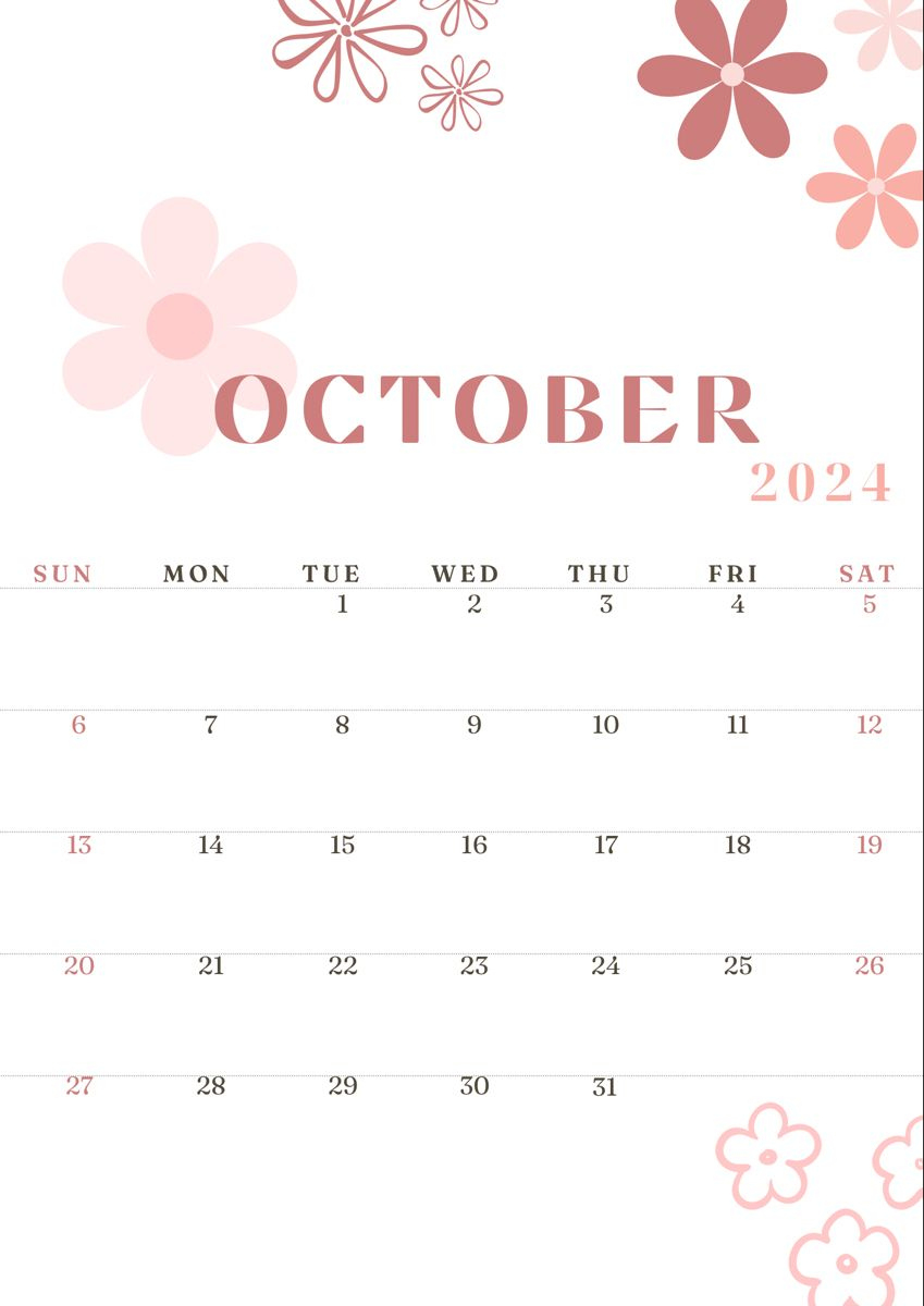 October Calendar 2024, October Calendar, Calendar Background | Calendar 2024