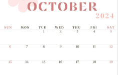 October Calendar 2024, October Calendar, Calendar Background | October 2024 Calendar Pink