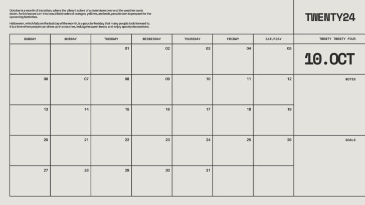 October 2024 Weather Calendar | Calendar 2024