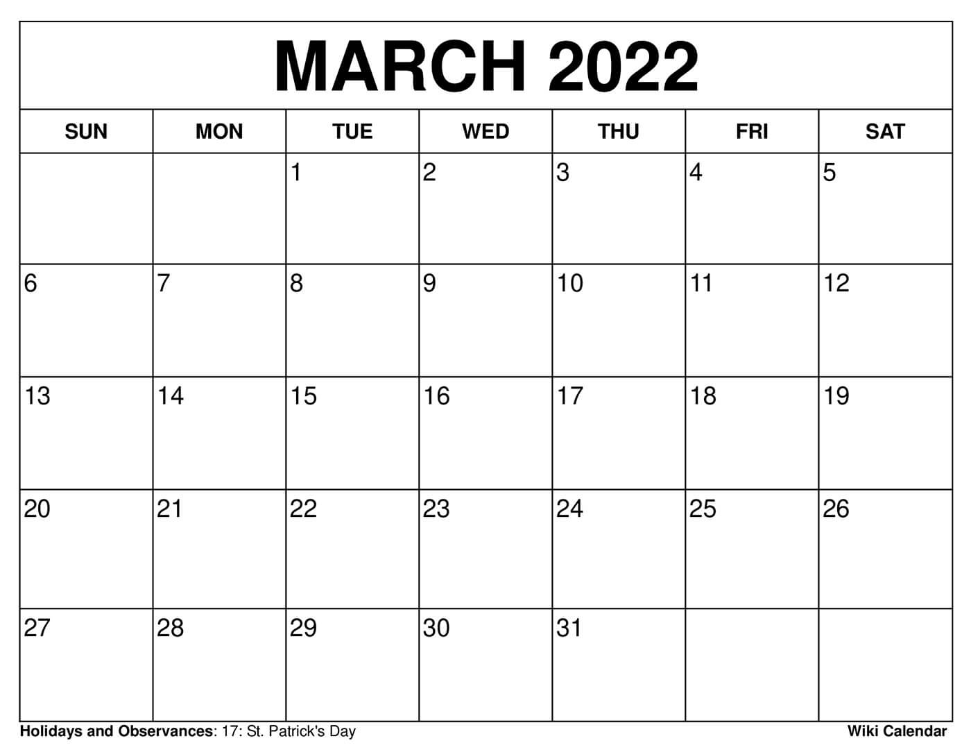 Printable March 2024 Calendar Templates With Holidays | October 2024 Calendar Wiki