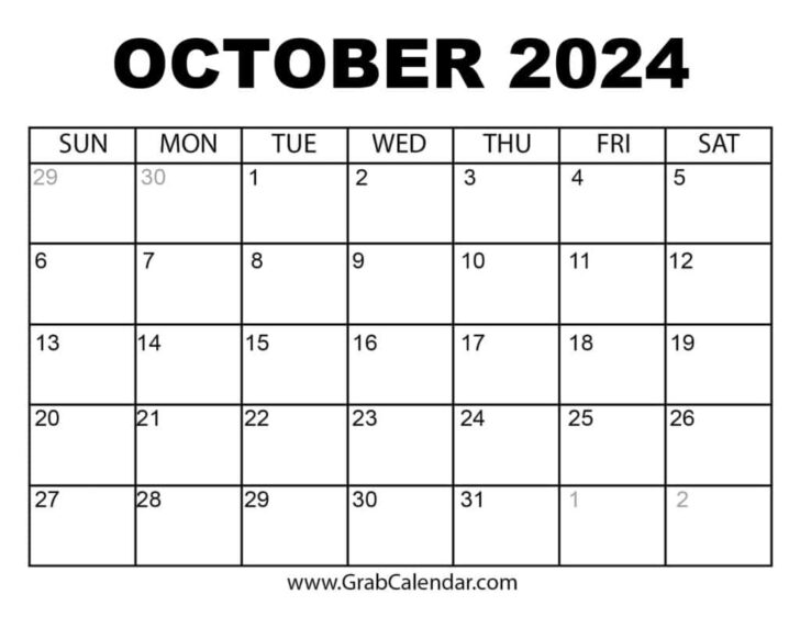 October Calendar 2024 | Calendar 2024