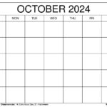 Printable October 2024 Calendar Templates With Holidays | 2024 October Calendar