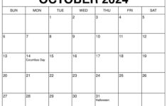 Printable October 2024 Calendar Templates With Holidays | 2024 October Printable Calendar