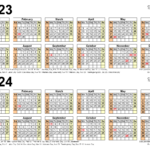 2023 2024 Two Year Calendar   Free Printable Pdf Templates |  Calendar 2024