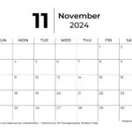 2024 2025 Printable Calendar | 50+ Monthly Pdf Templates | Printable Monthly Budget Calendar For November 2024