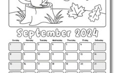 2024 Free Printable Coloring Calendars For Kids | November Calendar 2024 For Kids Printable