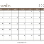 38 Printable November 2024 Calendars | Free Pdf   Calendarkart | November Calendar 2024 Printable Wide Lines