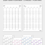 Bobbiprintables — Free 2024 Year Planner   2 Pages   Portrait | November Calendar 2024 Printable Tumblr