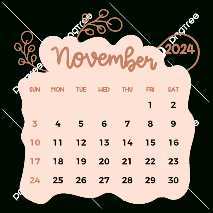 November Trend Arrow Calendar 2024 Free Printable | Calendar 2024