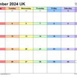 Calendar November 2024 Uk With Excel, Word And Pdf Templates |  Calendar 2024