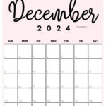 December 2024 Calendar   20 Cute & Free Printables | Saturdaygift | Printable Calendar November And December 2024 Cute