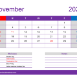 Download November 2024 Printable Calendar Waterproof Letter | Printable Calendar Waterproof November 2024