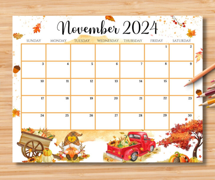 Printable Calendar Waterproof November 2024 | Calendar 2024