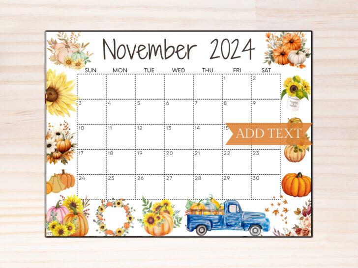 Printable Calendarcalligraphy Monthly November 2024 | Calendar 2024