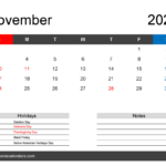 Free Printable 2024 Monthly Calendar With Holidays | Printable Calendar Waterproof November 2024