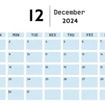 Free Printable & Fillable December Calendars 2024 | Printable December 2024 Calendar With End Of November On It