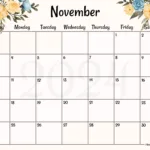 Free Printable & Fillable November Calendar 2024 |  Calendar 2024