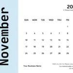 Free Printable & Fillable November Calendar 2024 | Printable Calendar 2024 November 123