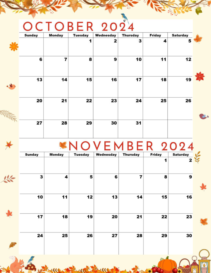 Printable Calendar Octover November 2024 | Calendar 2024