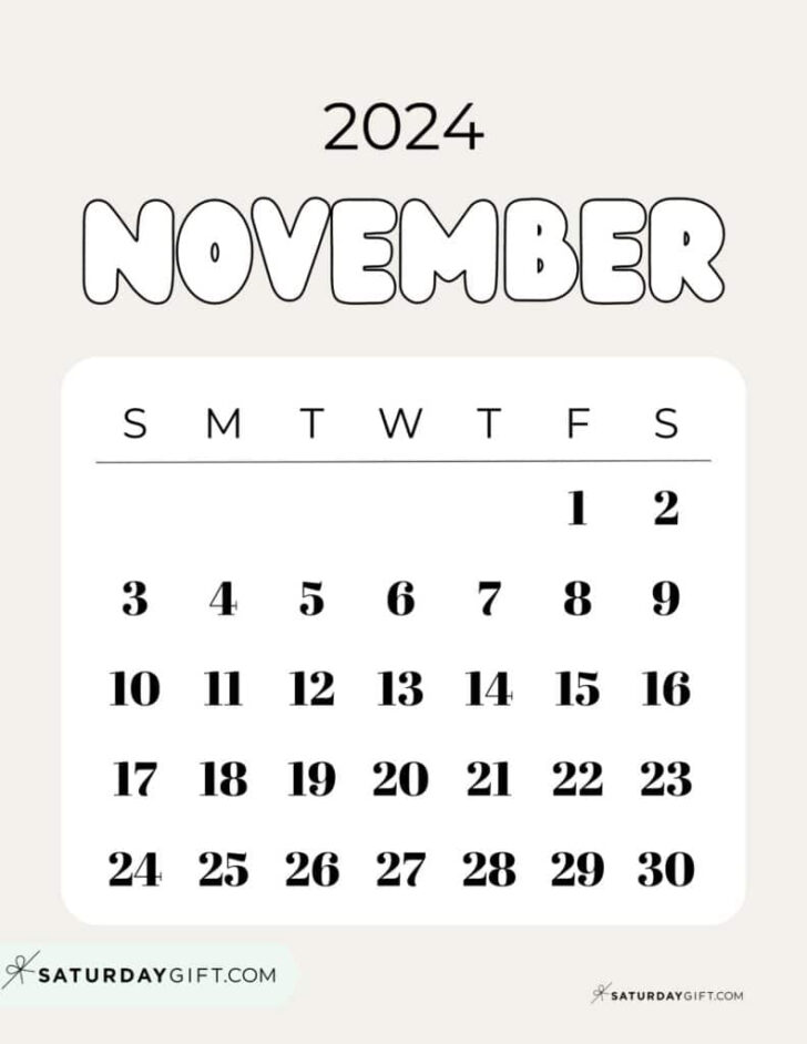 November 2024 23 Calendar Printable | Calendar 2024