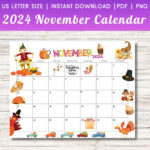 November 2024 Calendar Printable Kids Calendar 2024 Calendar |  Calendar 2024