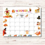 November 2024 Calendar Printable Kids Calendar 2024 Calendar Classroom  School November Monthly Planner Kids Calendar Template Thanksgiving |  Calendar 2024