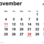 November 2024 Calendar | Templates For Word, Excel And Pdf |  Calendar 2024