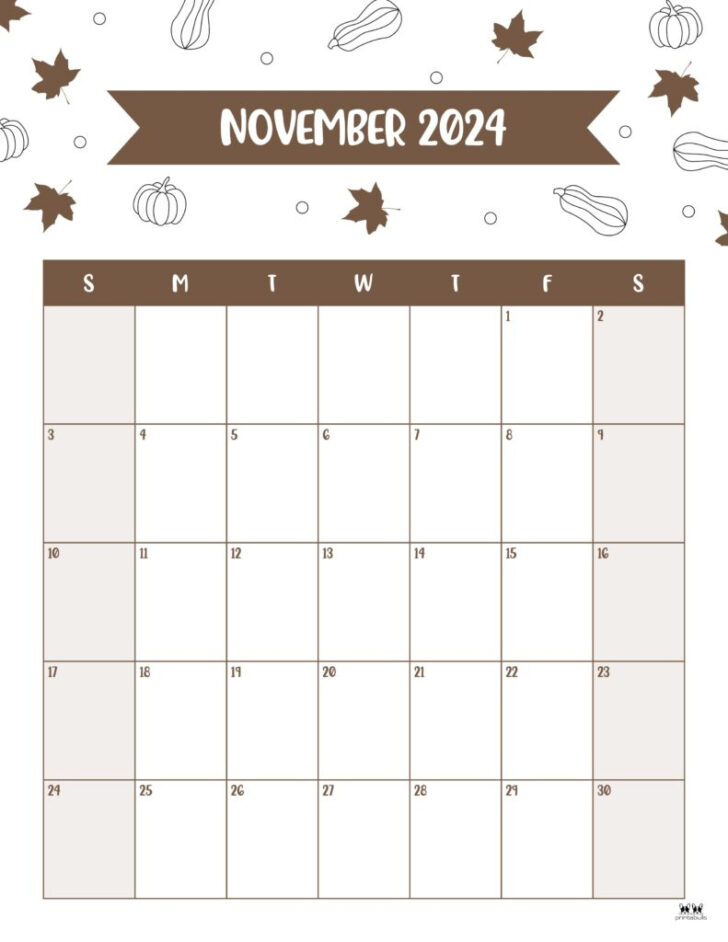 November 2024 Calendar Printable Vertical | Calendar 2024