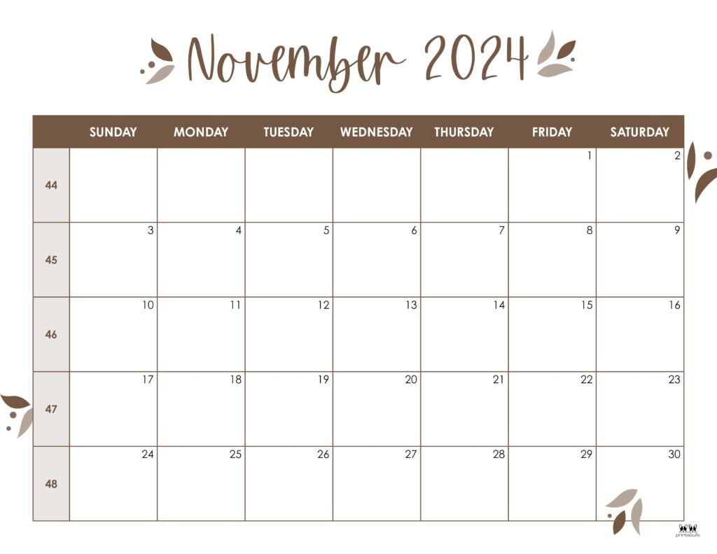 November 2024 Calendars - 50 Free Printables | Printabulls | Calendar 2024