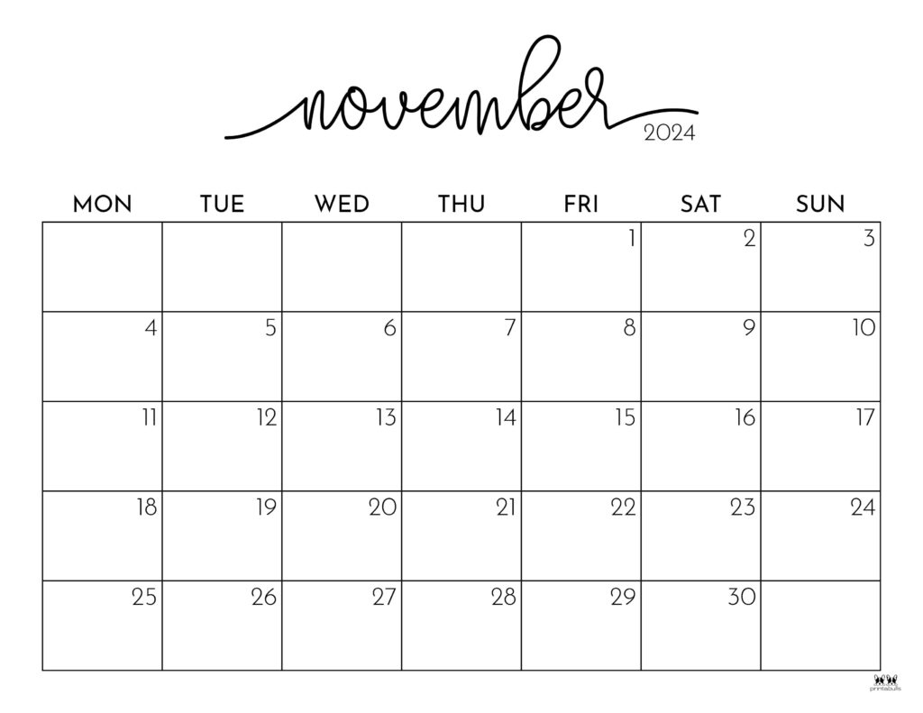 November 2024 Calendars - 50 Free Printables | Printabulls | Calendar 2024