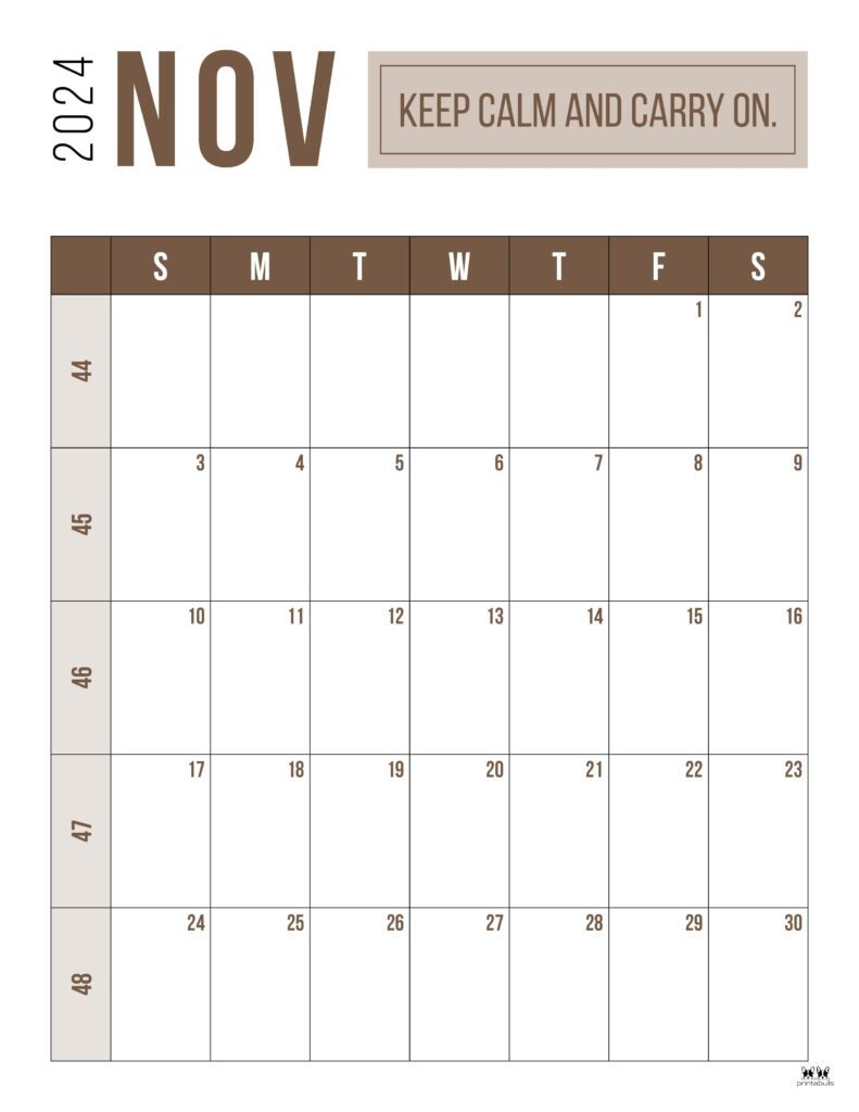 November 2024 Calendars - 50 Free Printables | Printabulls | Calendar 2024