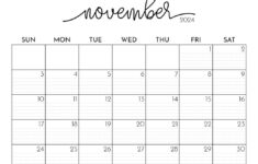 November 2024 Calendars – 50 Free Printables | Printabulls |  Calendar 2024