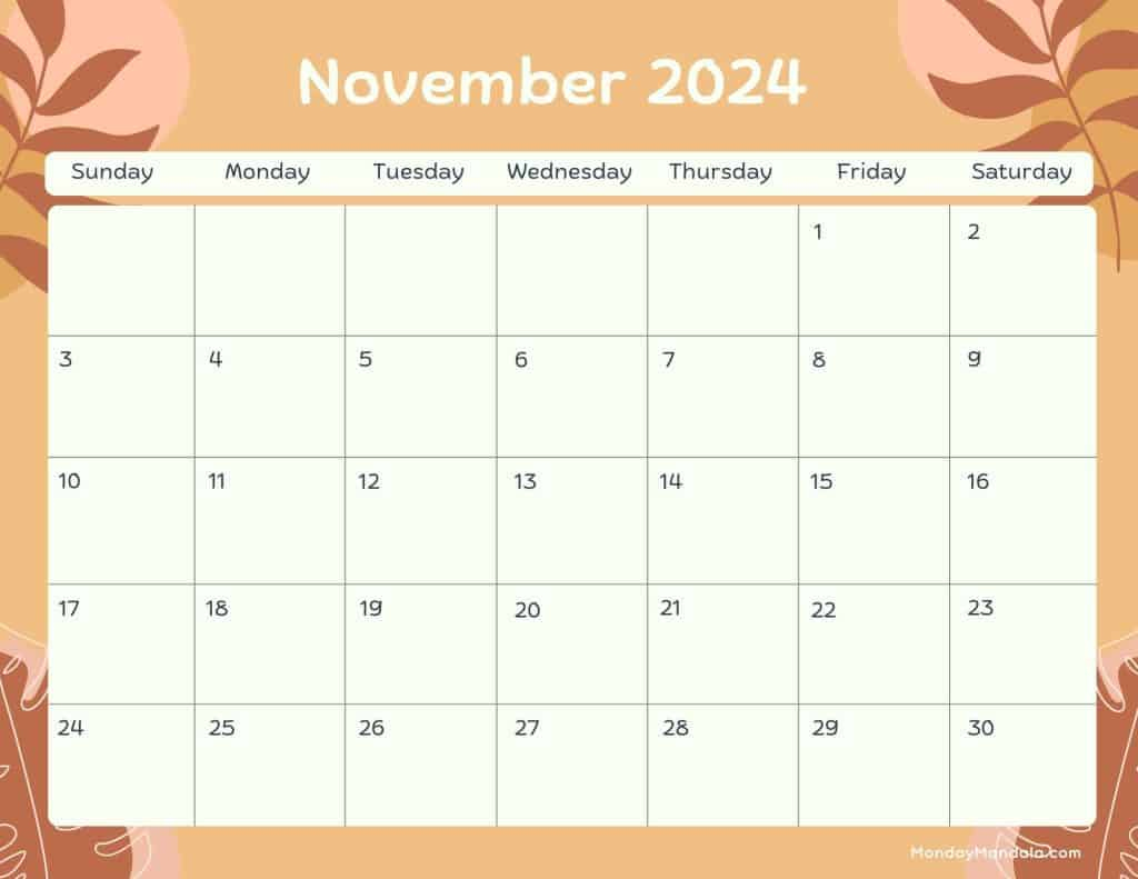 November 2024 Calendars (52 Free Printable Pdfs) | Calendar 2024