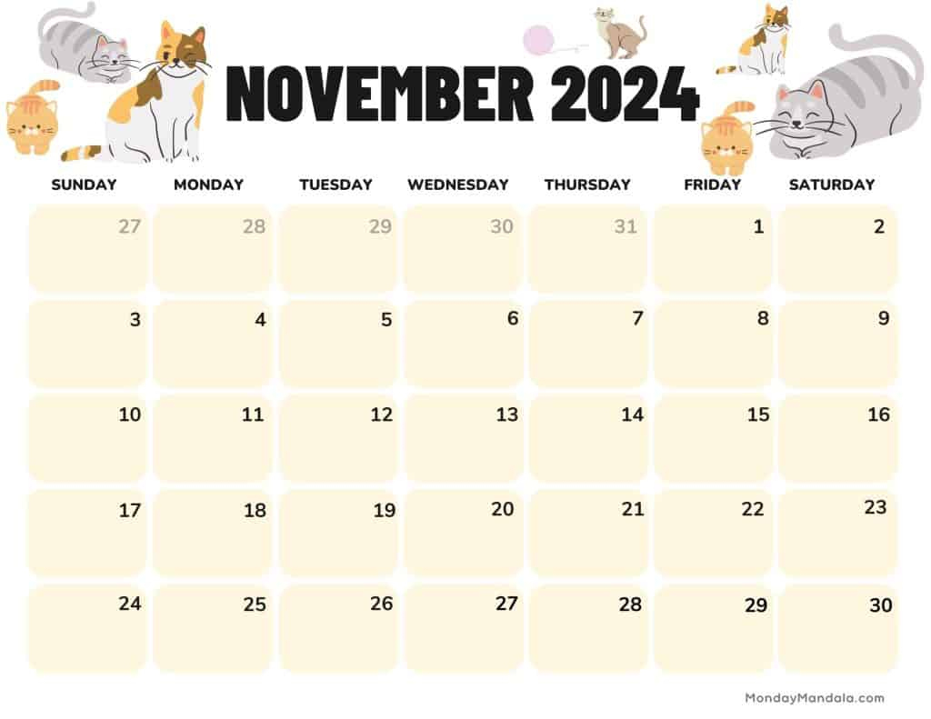 November 2024 Calendars (52 Free Printable Pdfs) | Calendar 2024