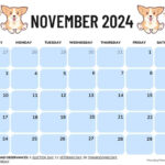 November 2024 Calendars (52 Free Printable Pdfs) | Printable Animal Calendar November 2024