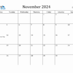 November 2024   Canada Monthly Calendar With Holidays |  Calendar 2024