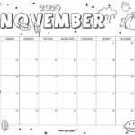 November 2024 Coloring Calendar |  Calendar 2024