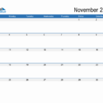 November 2024 Monthly Calendar (Pdf, Word, Excel) | Outlook Calendar November 2024 Printable